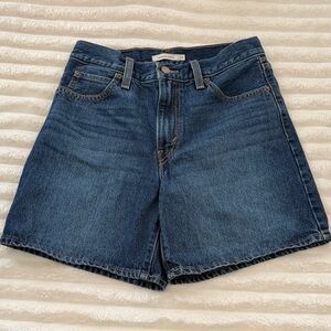 Levi's Women's Dark Blue Denim Shorts